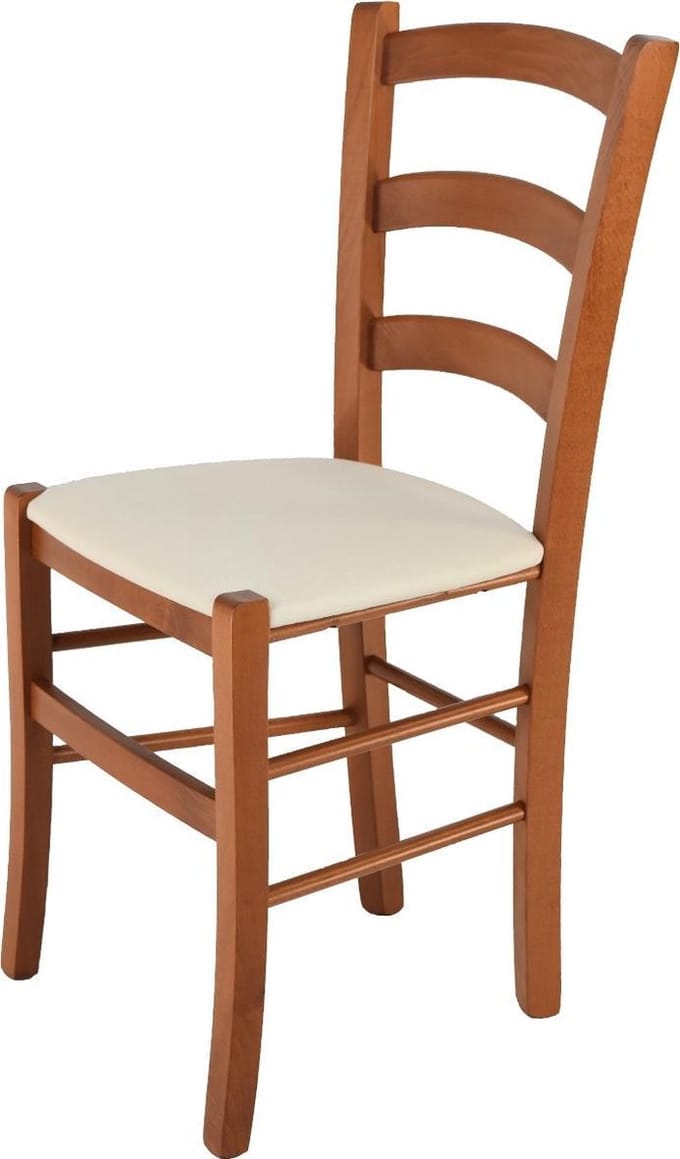 Tommychairs Venice - Eetkamerstoel - 1 Stuk - Kersenhout - Stof