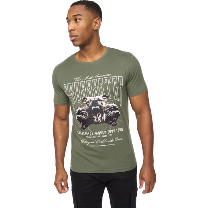 Crosshatch Heren Dogz T-Shirt (Thymia)