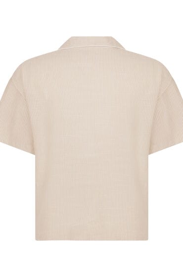 Hunkemöller katoenen pyjama top Beige