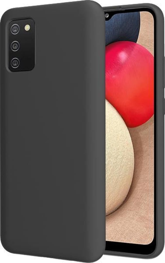 Azuri Samsung Galaxy A02s hoesje - Siliconen backcover - Zwart