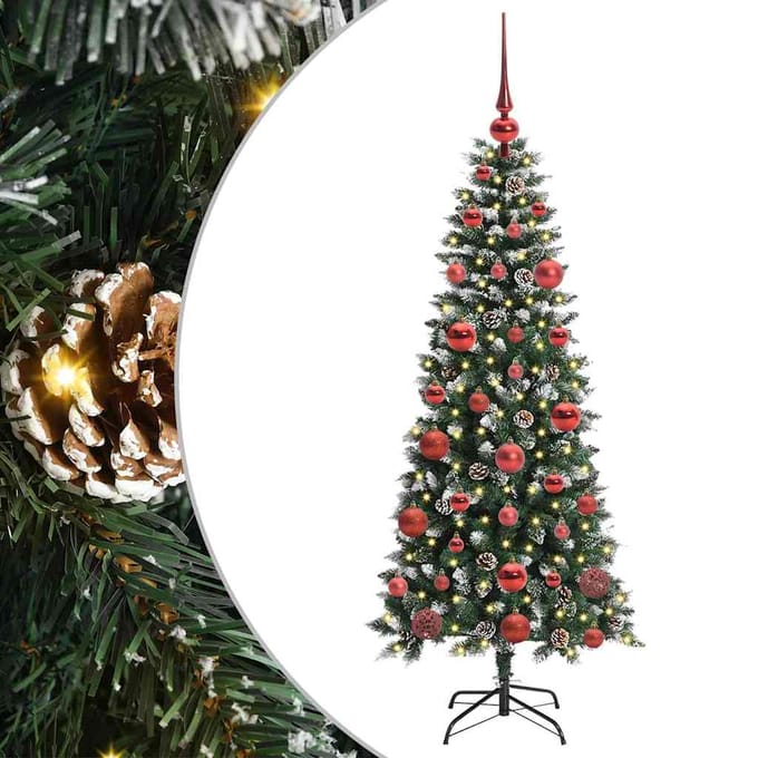 vidaXL - Kunstkerstboom - Groen - 150 - cm - PVC - en - Plastic - en - Staal