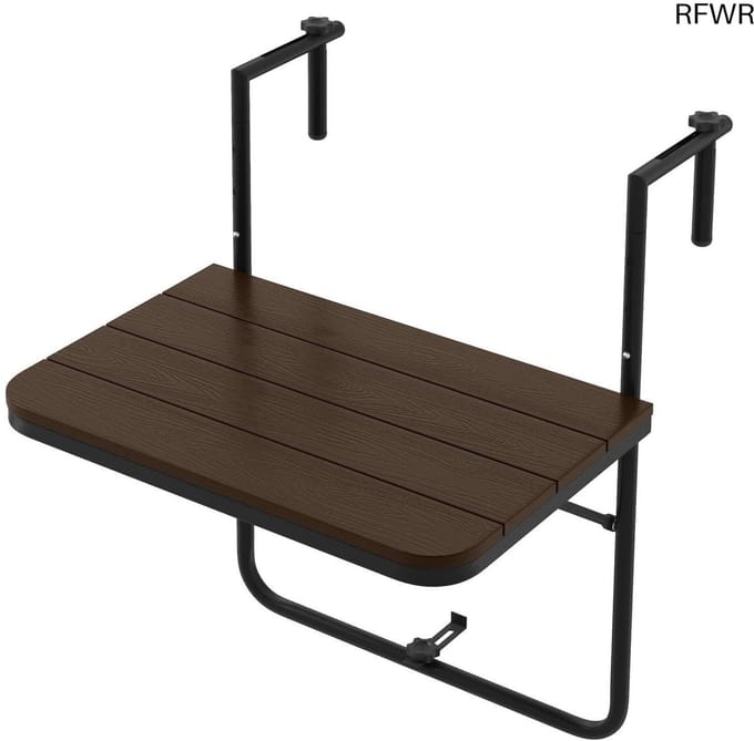 RFWR® Inklapbare Balkonhangtafel met Verstelbare Hoogte – Perfect voor Buitenruimte