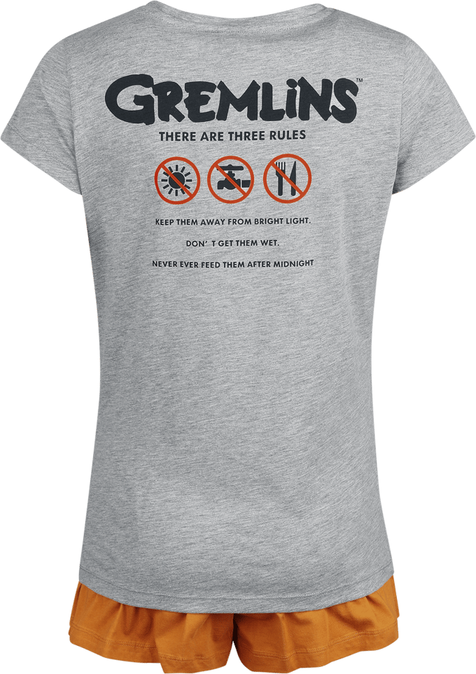 Gremlins Pyjama - Gizmo - S tot 3XL - voor Vrouwen - meerkleurig