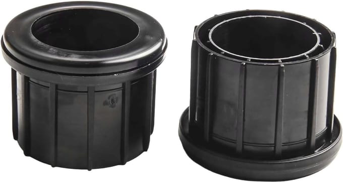 Paraplu Basisstandaard - Adapterringen Set - Parasol Stabiliseren - Compleet 6-delig - 47 en 5 cm - Zwart