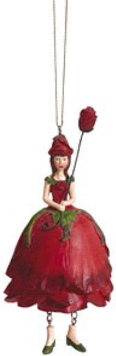 Rozen meisje hangend rood 6x6x12cm