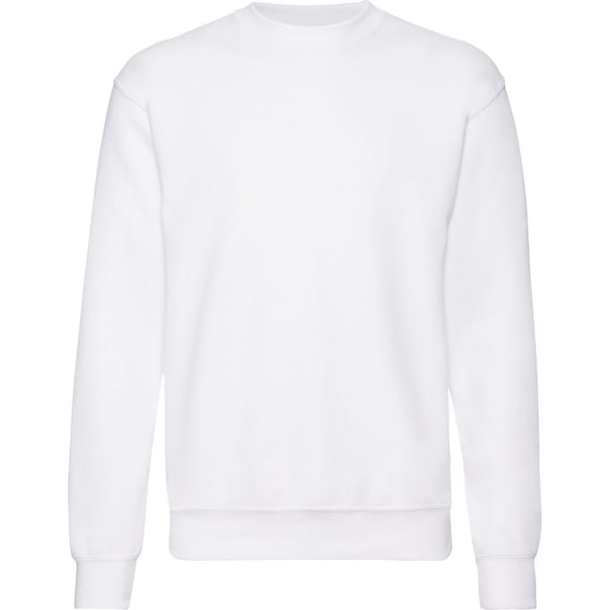 Fruit of the Loom Heren Klassiek Ingelegd Sweatshirt (Wit)