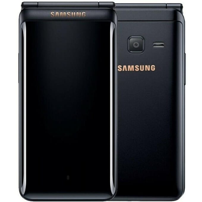Gerenoveerde Samsung Galaxy Folder 2 G160N 4G LTE Origineel 2GB RAM 32GB ROM Flip Ontgrendelde Smartphone zwart