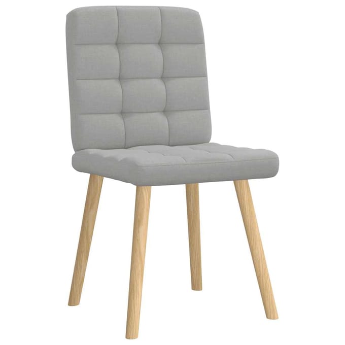 vidaXL Eetkamerstoelen 4 st stof wolk grijs