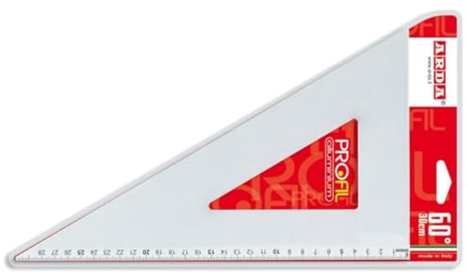 Driehoek van 60 cm | Precisieartikel van geanodiseerd aluminium