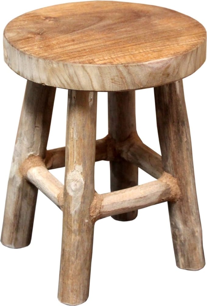 Kruk teak naturel 17x22 cm