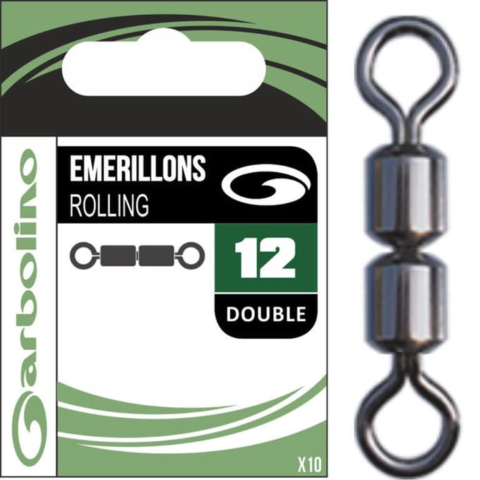 Garbolino Stream Line Micro Double Rolling Swivel (10 pcs) - Maat : 12