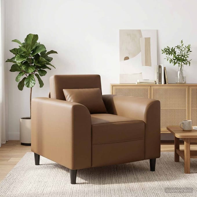 vidaXL - Fauteuil - Cappuccino - Kunstleer