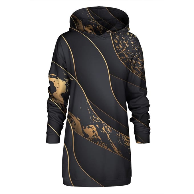 "Black and Gold" Oversize hoodiejurk