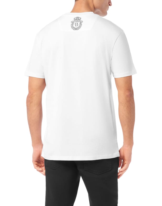 Embroidered Round Neck T-Shirt Lion