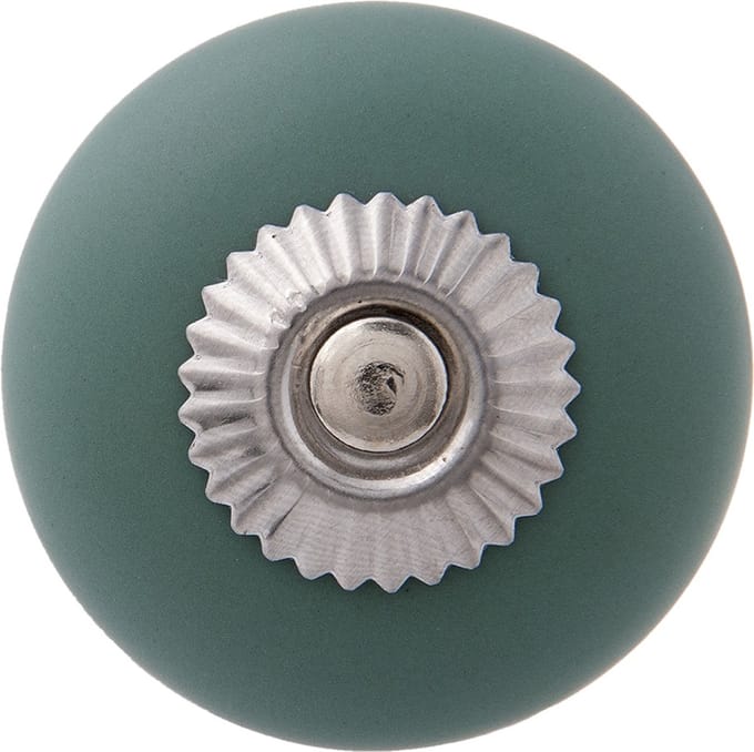 Clayre & Eef Deurknop Ø 4 cm Groen Keramiek