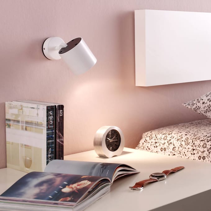Milan Iluminación Milan Kronn, draaibare wandlamp, wit