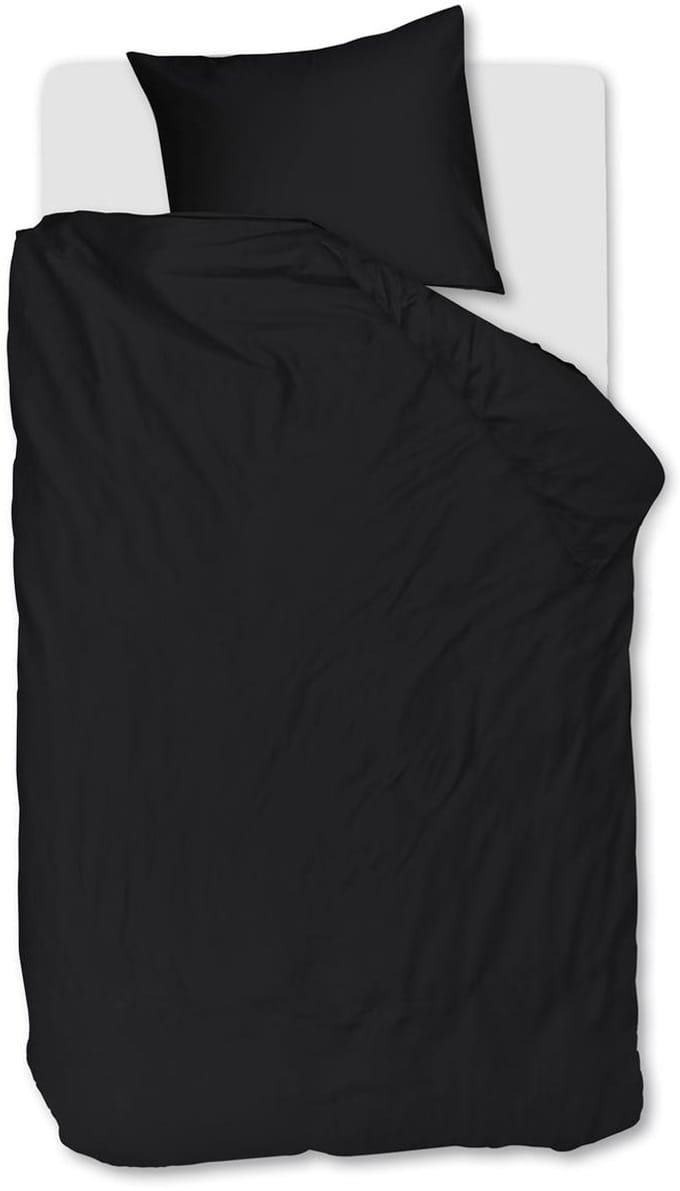 Beddinghouse Change dekbedovertrek - Effen - Eenpersoons - 140x200/220 - Black