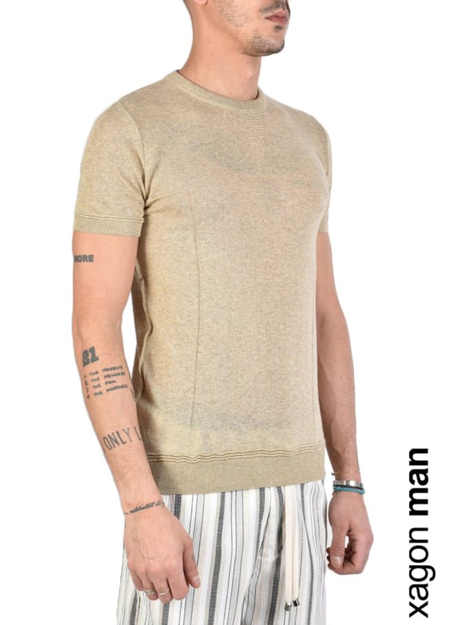 Xagon Man T-Shirt Mannen beige