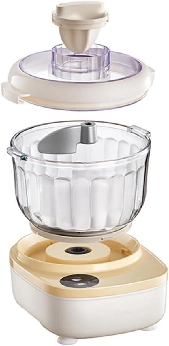 Deegkneedmachine - Keukenmixer - Bakken - Multidimensionaal kneedmes - 2 liter - Wit