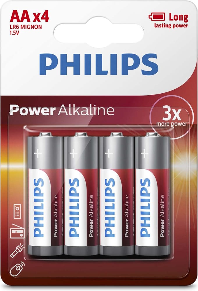Philips Power Alkaline - AA Batterijen - 4 stuks