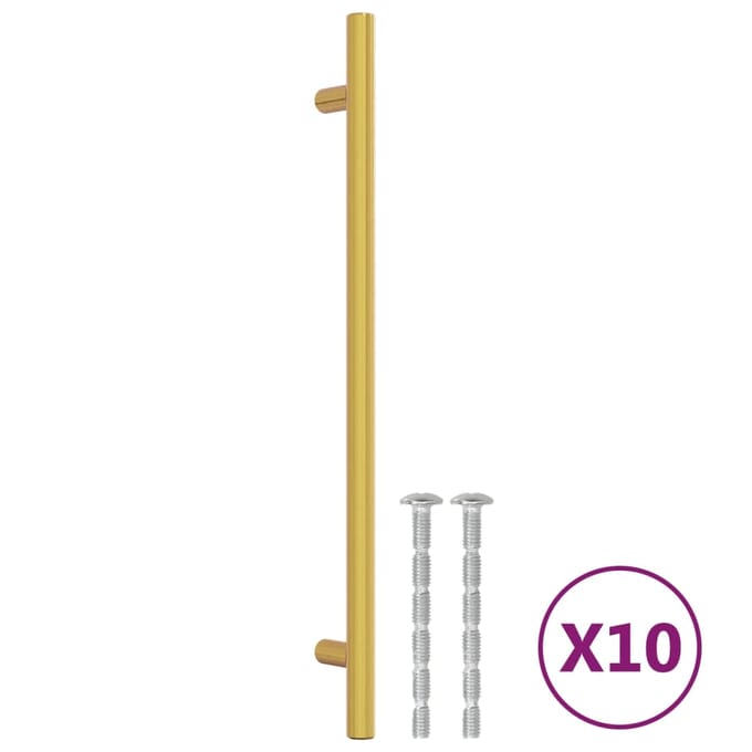 vidaXL - Handvatten - 10 - st - 224 - mm - roestvrij - staal - goudkleurig