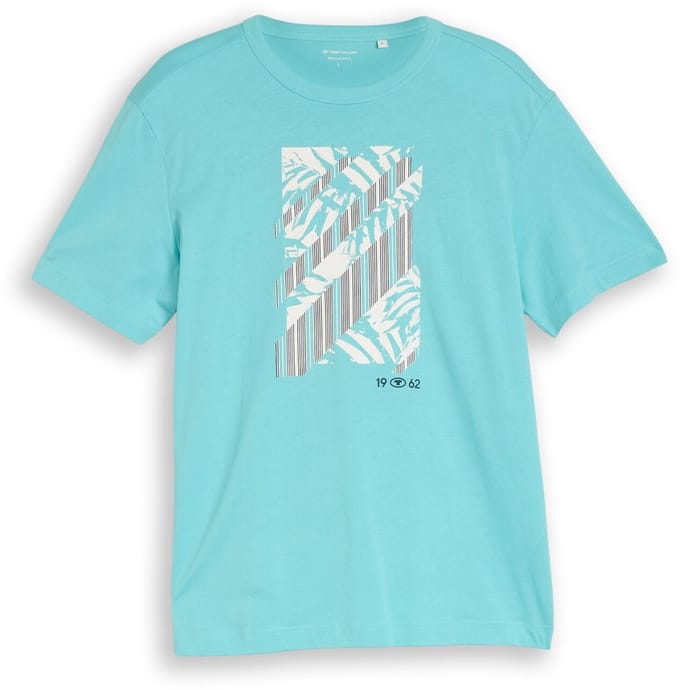 Tom Tailor - T-shirt met print - Maat S - river teal