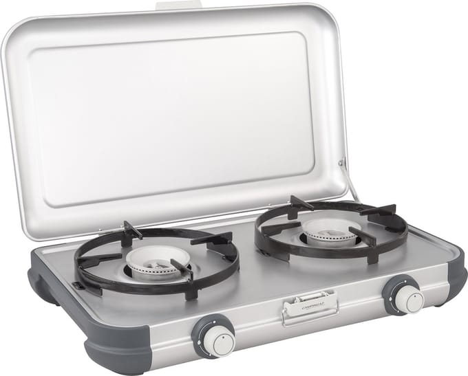 Campingaz Camping Kitchen 2 CV Camping kooktoestel - kooktoestel 2 pits - 2x 2000 Watt - zilvergrijs
