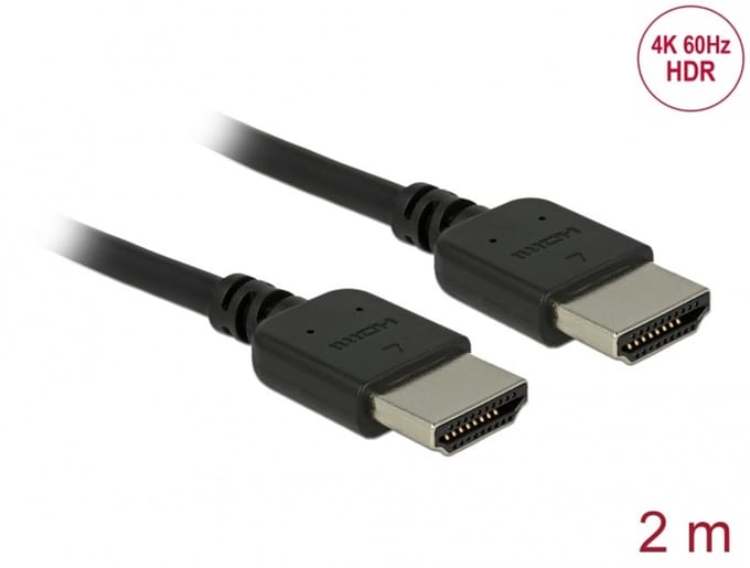 Delock Premium HDMI Cable 4K 60 Hz 2 m