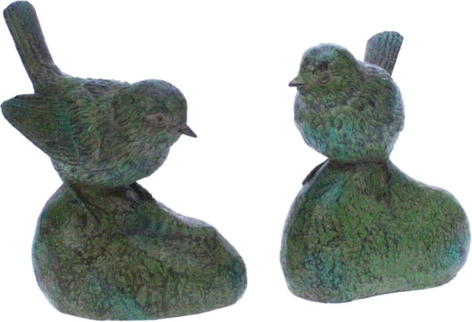 2x Vogeltje groen 2 ass., 7,5x7x9cm