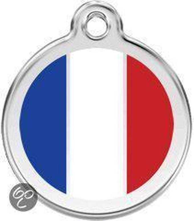 Red Dingo Hondenpenning 30 mm Frankrijk Franse vlag