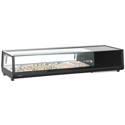 GGM Gastro Sushi-Kühlvitrine - 6x GN 1/3 - Schwarz