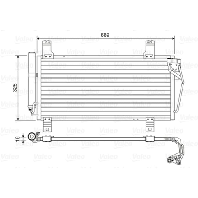 Condensator, airconditioning VALEO 814456