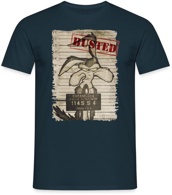 Looney Tunes Wile E. Coyote Busted T-Shirt Heren