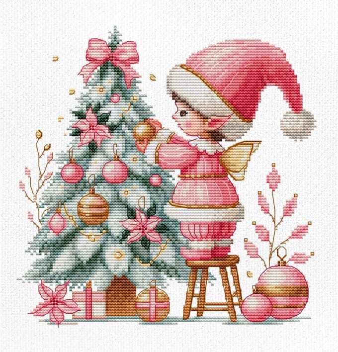 Borduurpakket Luca-S - Christmas Joy - Kerst Vreugde - B1439