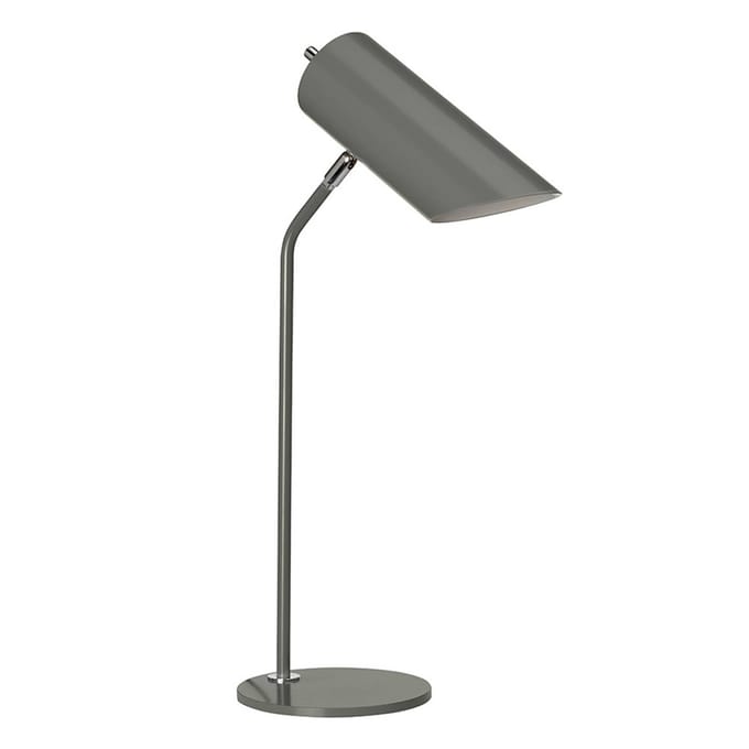 Moderne Tafellamp - Steady Lighting - Metaal - Modern - E27 - L: 31.1cm - Voor Binnen - Woonkamer - Eetkamer - Grijs