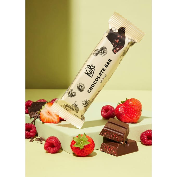 Bio vegan chocoladereep met bessen 50 g