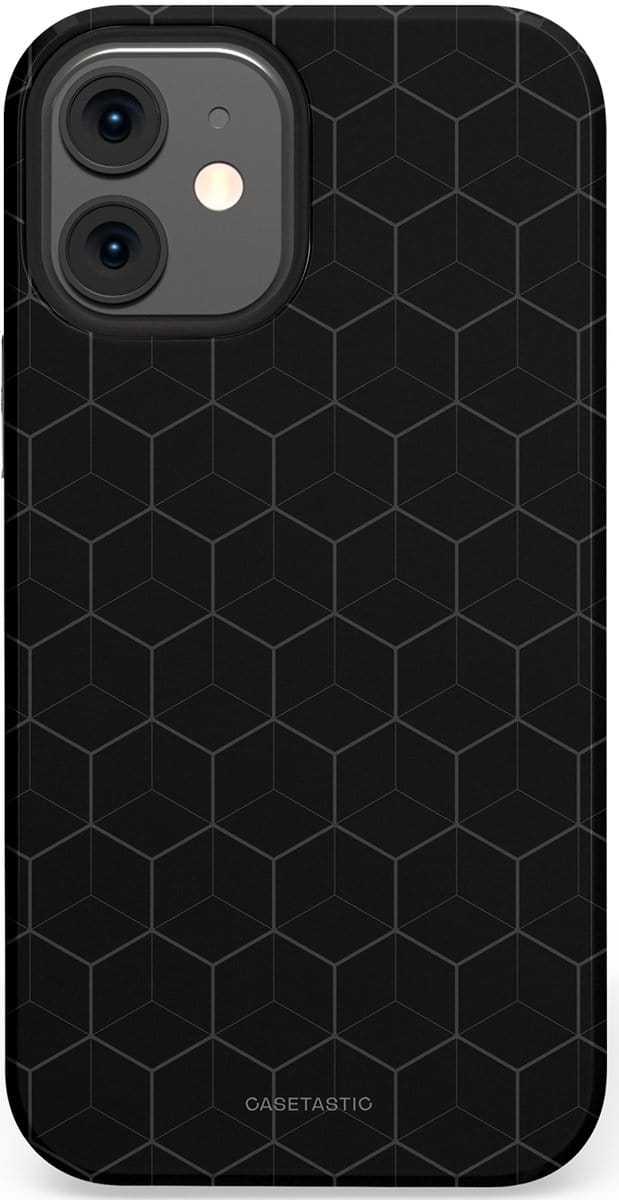 Casetastic Hoesje Geschikt voor Apple iPhone 12 Mini - Stijlvolle Beschermende Duo-layer Case - Hexago