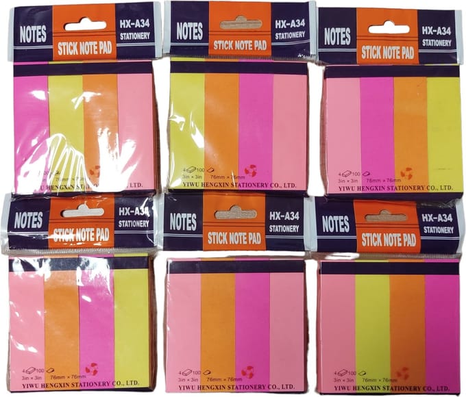 Super Sticky Notes Memoblok - 100 vel - 76x76mm - 4 Neon