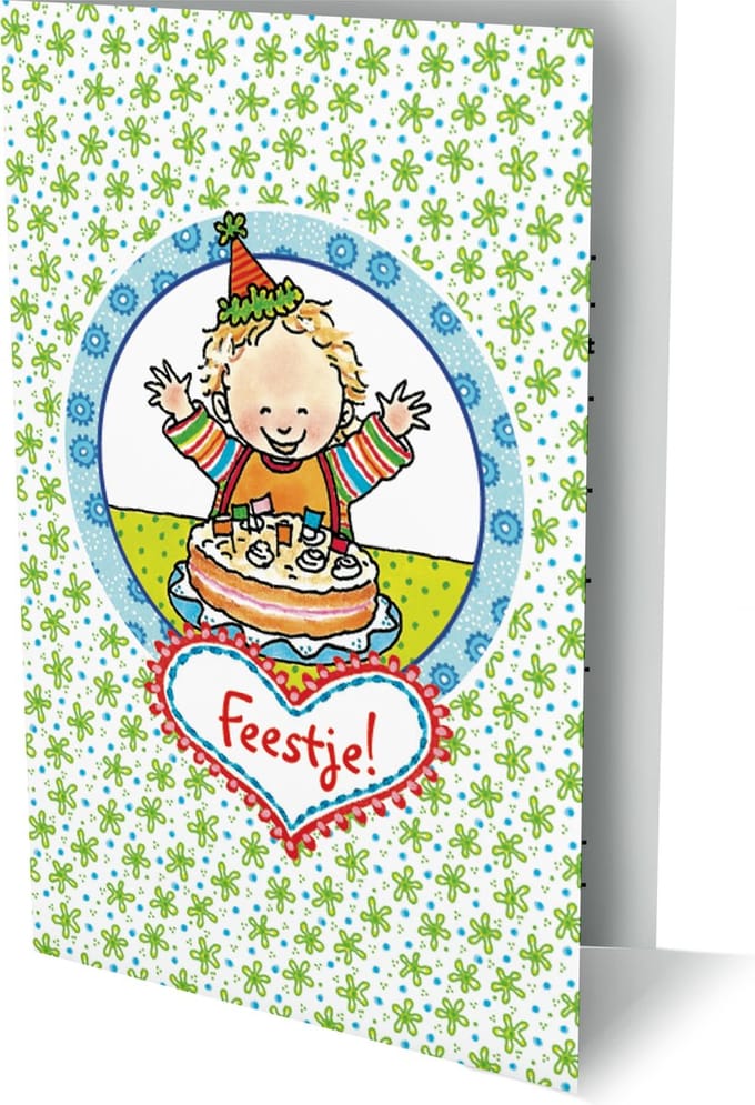 Pauline Oud - 6 Dubbele Uitnodigingen Met Envelop - Feestje
