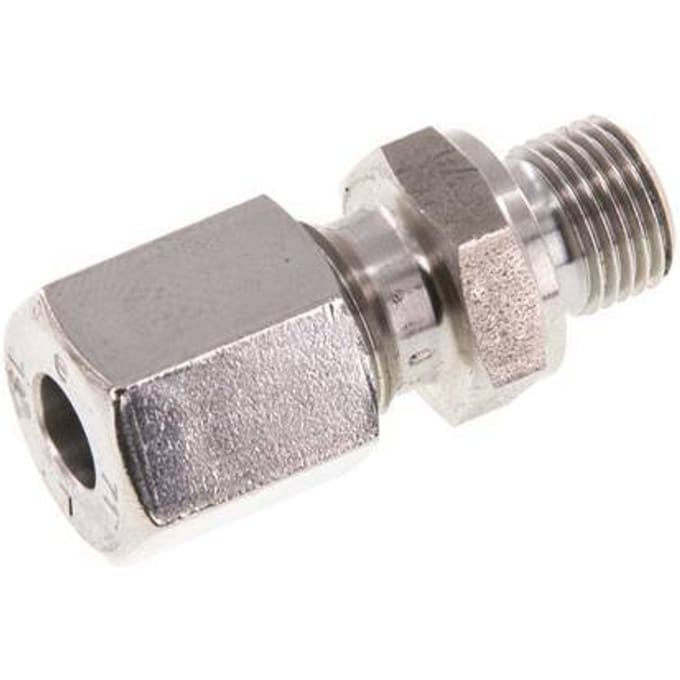 G 1/8'' Buitendraad x 6L RVS Rechte Snijring Koppeling 315 Bar DIN 2353