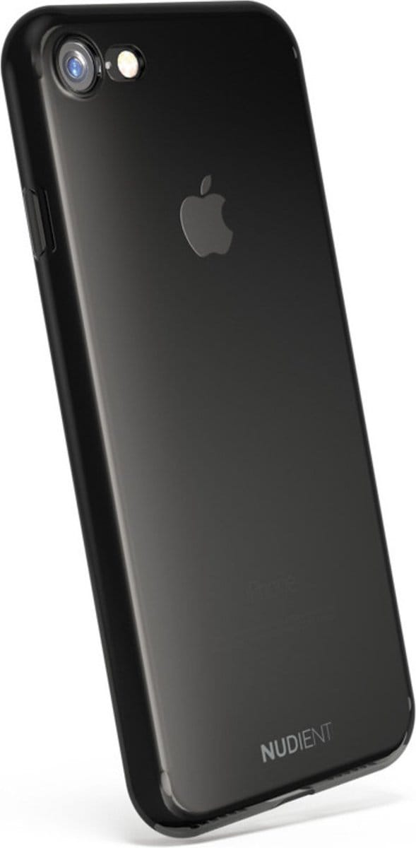Nudient Thin Glossy Case Apple iPhone 7/8/SE (2020/2022) - Zwart - Transparant