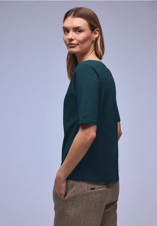 Shirt met boothals