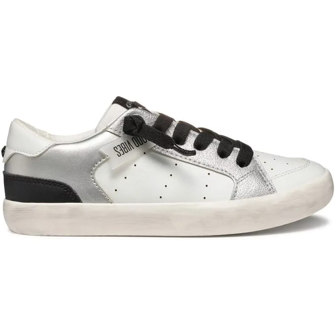 GEOX GISLI MEISJES Sneakers - WIT/ZILVER - Maat 39