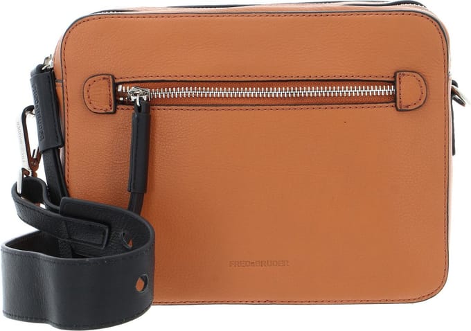 FREDsBRUDER Leren Schoudertas All In Catchy Caramel Bruine