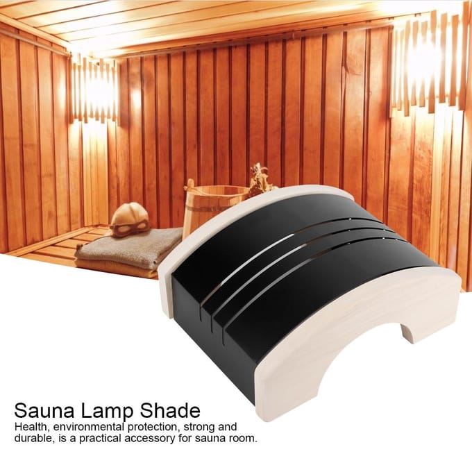 Abat-jour anti-explosion en acier inoxydable pour sauna, accessoires de sauna beige