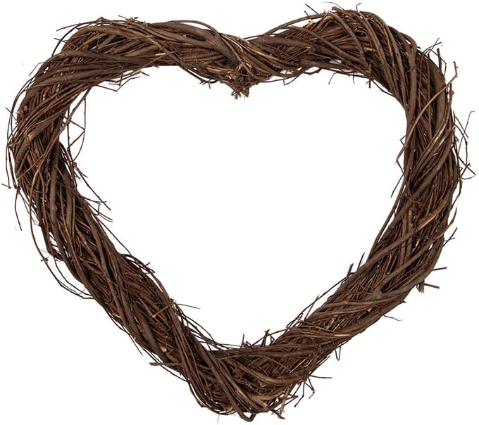 Clayre & Eef Krans 30x30x3 cm Bruin Rotan
