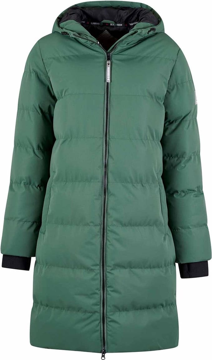 BJØRNSON Thordis Parka Winterjas Dames - Winddicht - Maat 54 - Groen