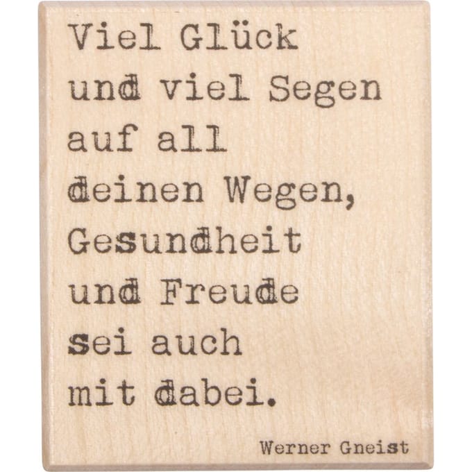 BUTTERER stempel "Viel Glück und viel Segen"