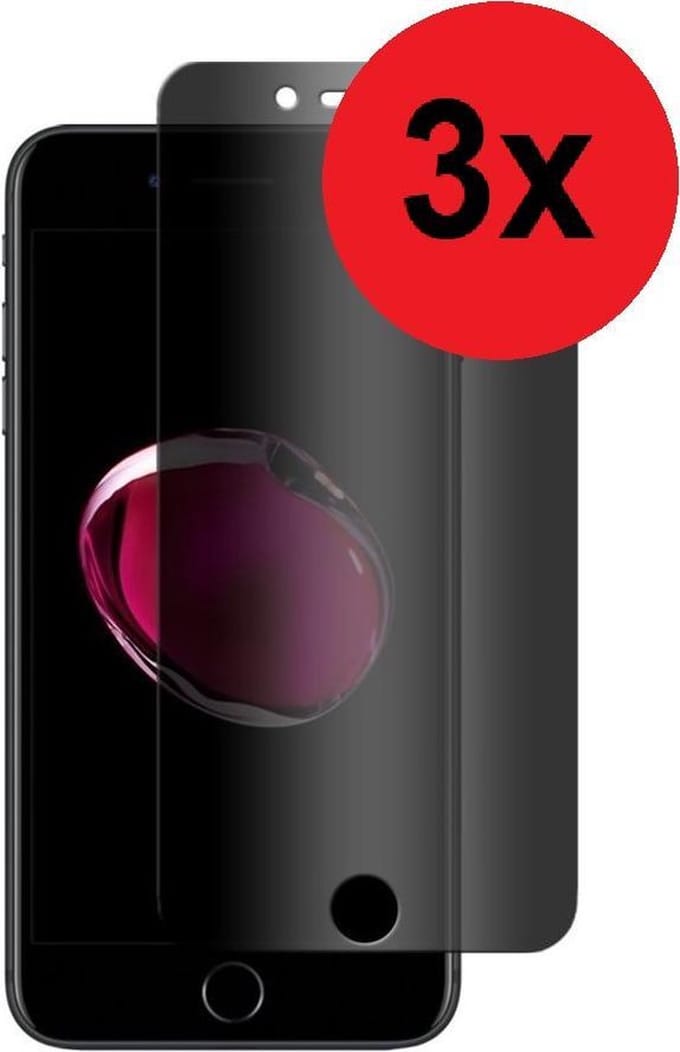 Geschikt voor iPhone SE 2020 - Screenprotector - SE 2020-2022 Privacy Screen Protector 3x Bescherm Glas