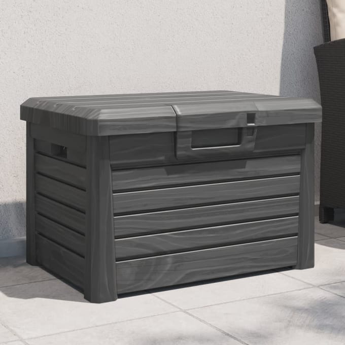 vidaXL - Kussenbox - 73x50,5x46,5 - cm - polypropeen - antracietkleurig
